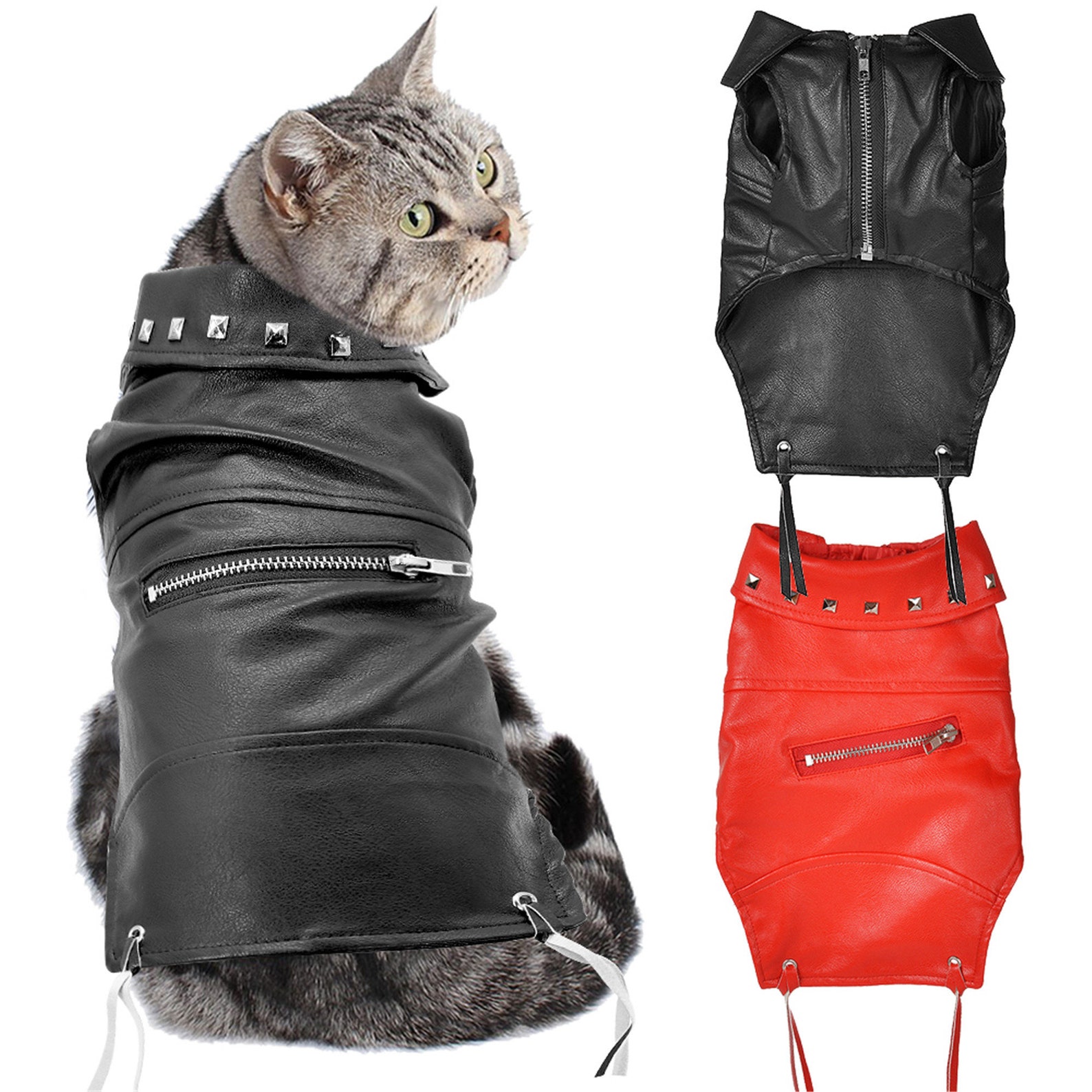 Leather Cat Jacket Autumn Winter Pet Clothing Dogs Cat Clothes | Etsy