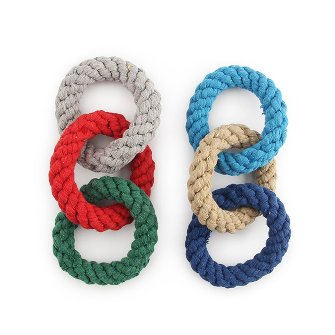 Small Dog Toy Rope Weave Knot Pet Toy Puppy Chew Clean Teeth Etsy