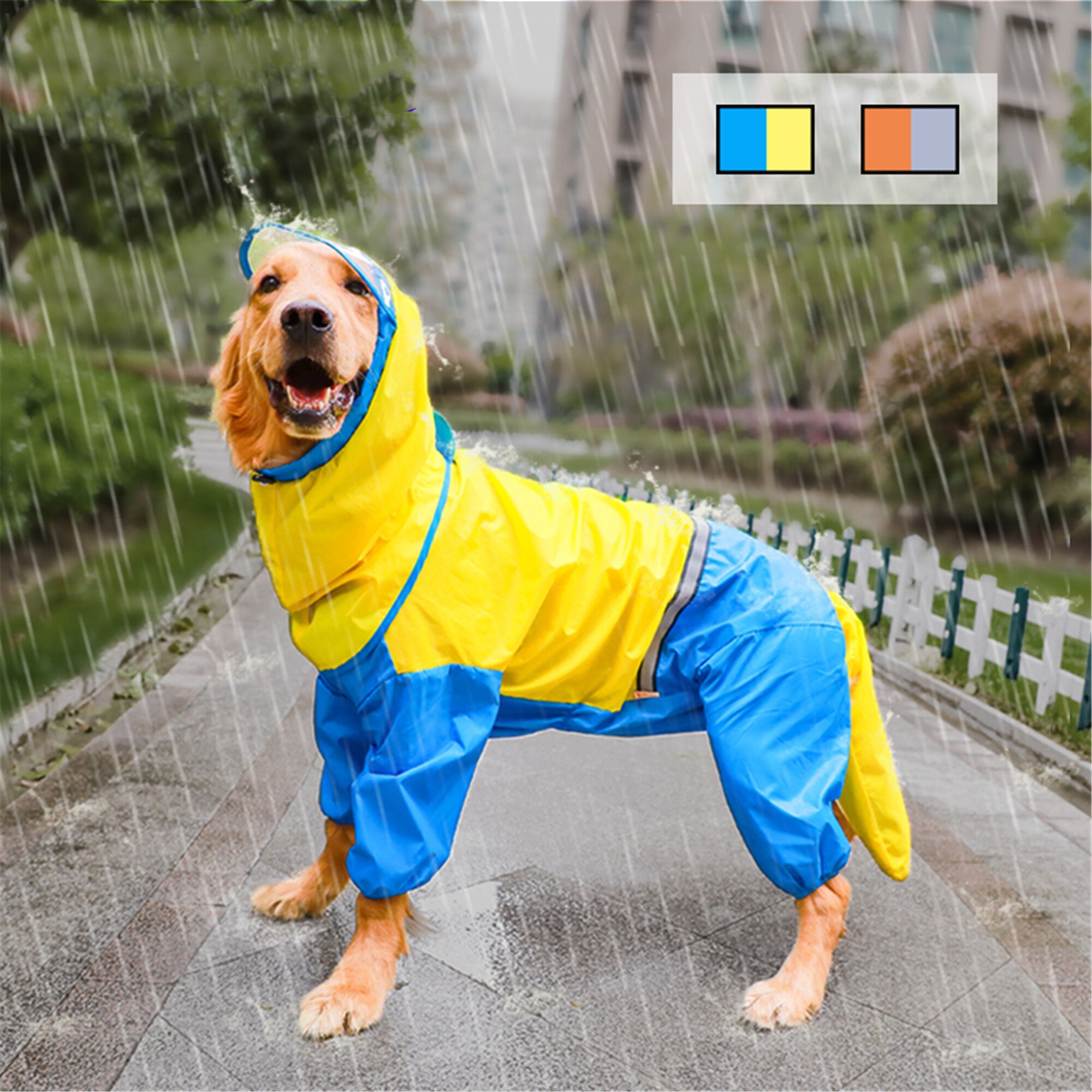 Dog Raincoat Jumpsuit Raincoat for Dogs Pet Cloak Labrador Etsy