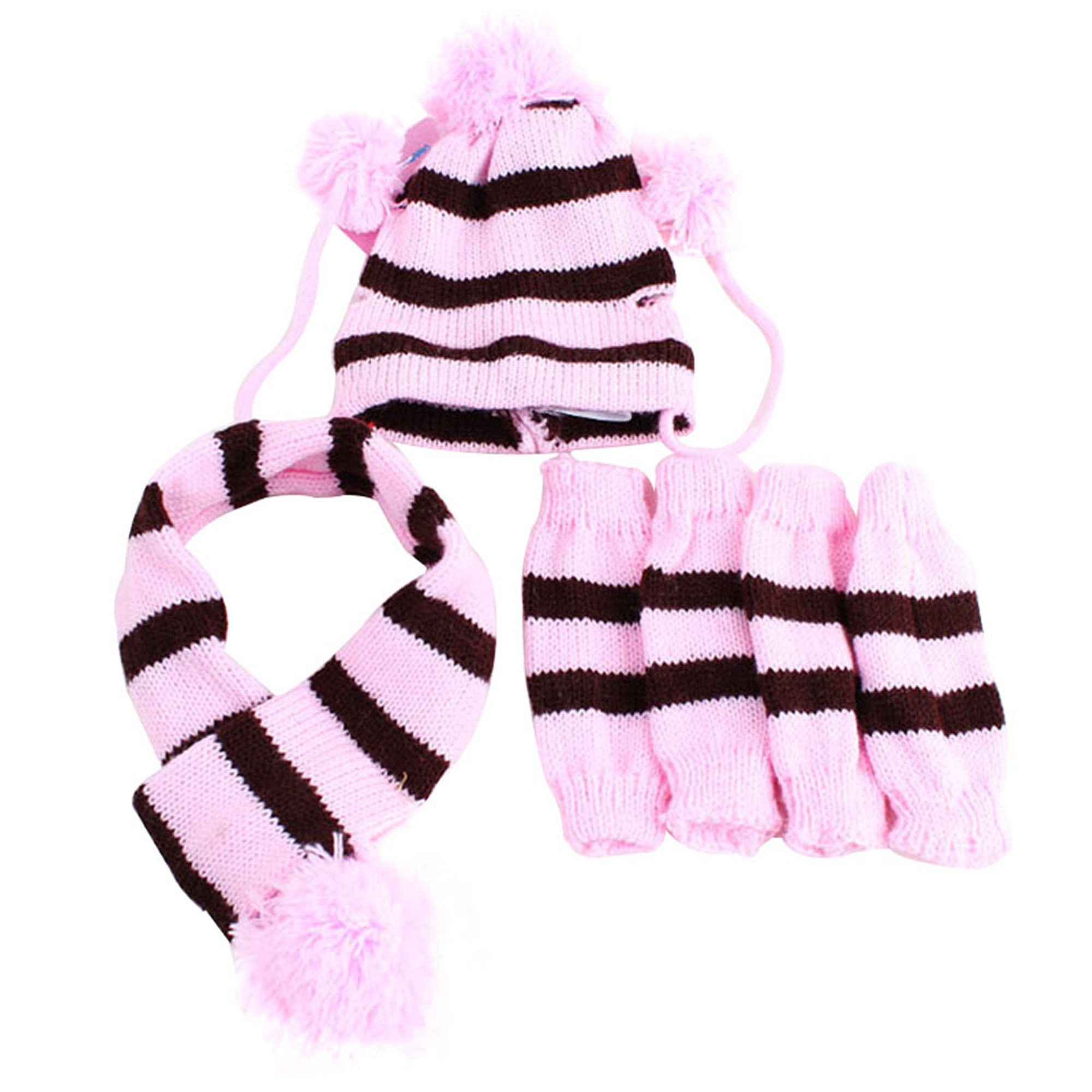 3 Colors Knitted Dog Hat Scarf Set Soft Leg Warmer Puppy Etsy