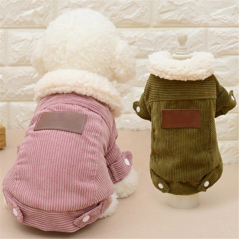 Pet Clothes For Small Dogs Thicken Winter Warm Fleece Puppy Etsy