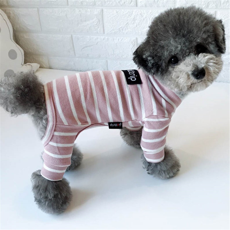 Striped Pet Shirt Cotton Pets Dogs Clothing Classic Puppy Pet Etsy