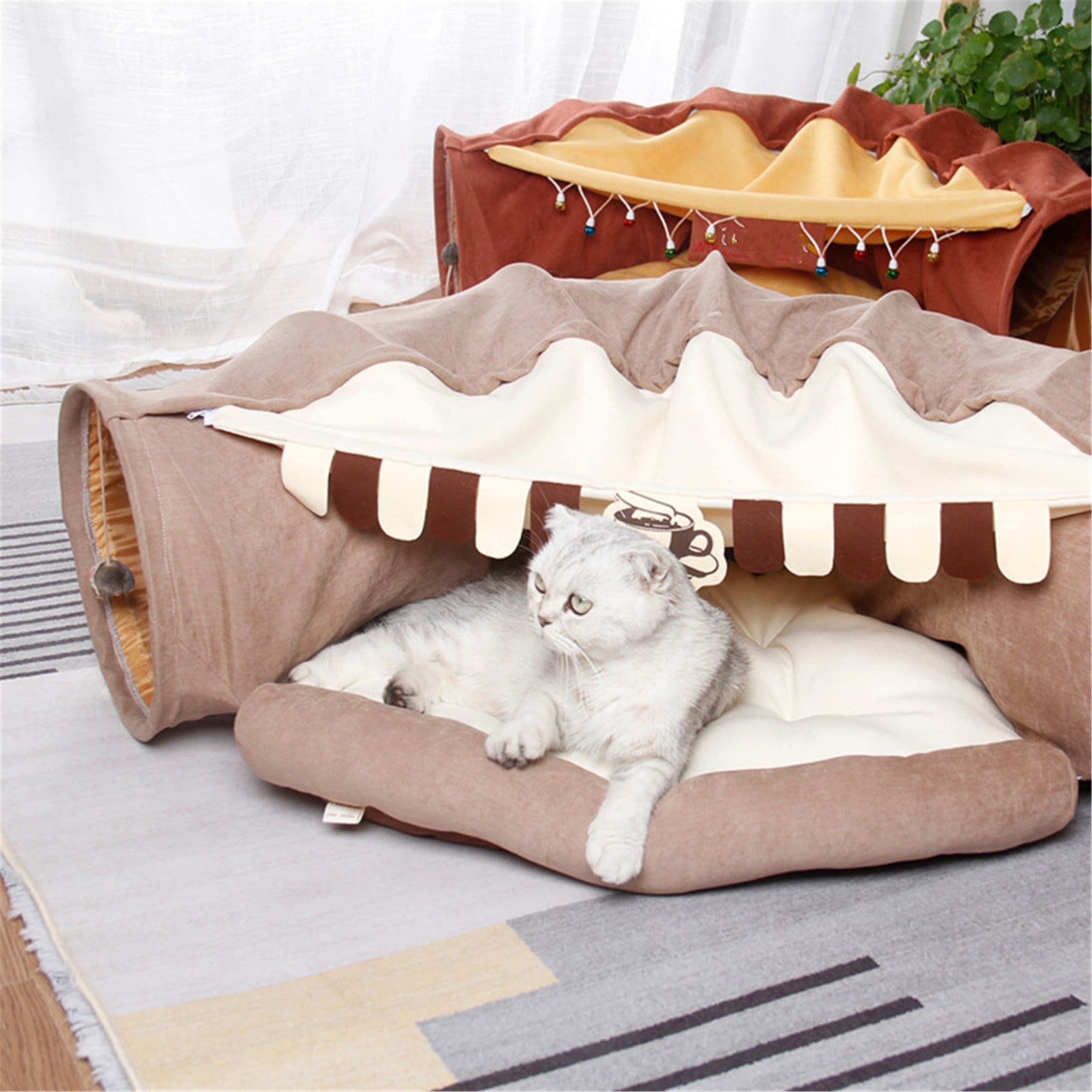 Cat Bed Tunnel Collapsible Removeable Cat Tunnel Tube Pet Etsy