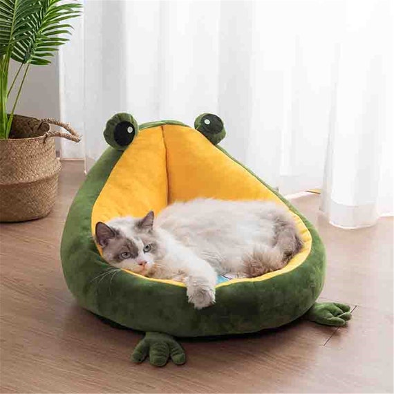 Pet Cat House Indoor Frog Cat Bed Warm Small Dogs Beds | Etsy