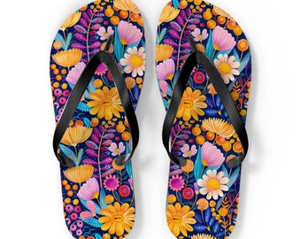 Floral Flip Flops Summer Footwear