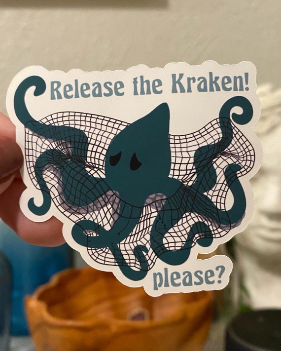 Trapped Kraken 'Cryptid Cuties' Sticker