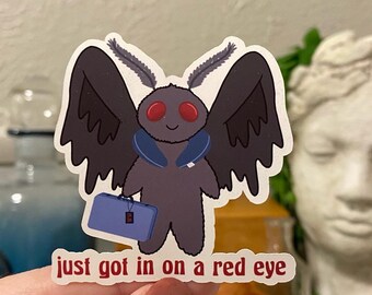 Mothman 'Cryptid Cuties' Sticker