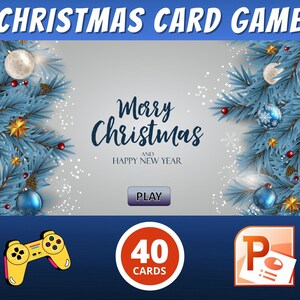 Mooie Kerst Memory Card Game, Memory Games, Kerst Quiz, Nieuwjaar Trivia, Virtuele PowerPoint Game Night Fun Family Games