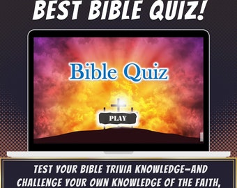 Bible Trivia Quiz Game: Fun Family PowerPoint (Digital Download)