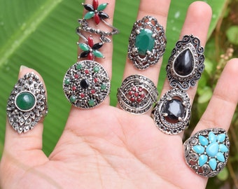 Wholesale rings lot, Mix gemstone fashion rings for her wholesale lot,wholesale lots jewelry,bulk rings sale, gift for women