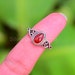 Red Carnelian 925 Sterling Silver Teardrop Shape Hot Selling Beautiful Crystal Ring Christmas Gift Jewelry, Mother's Day Gift 