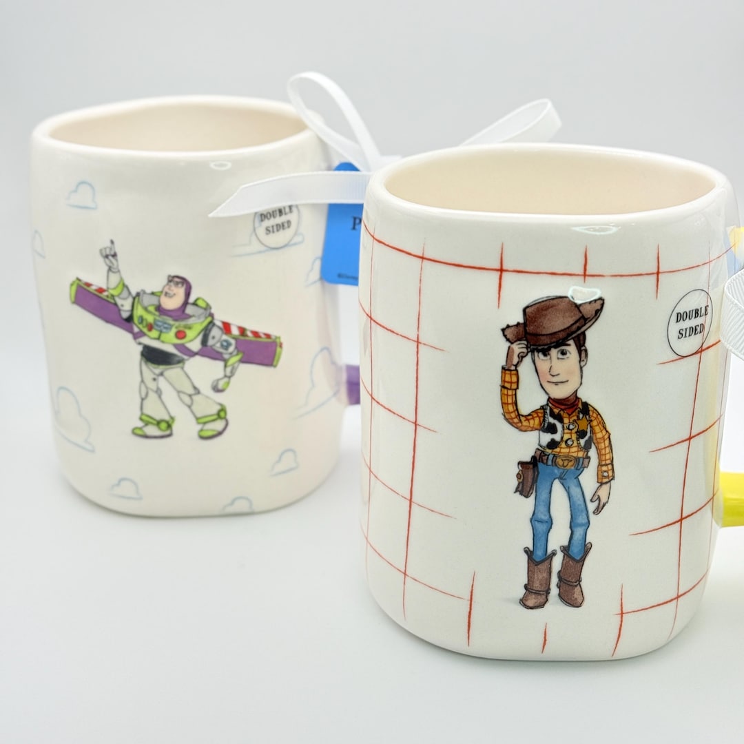 Buzz Lightyear and Woody Mug Set by Rae Dunn | Woody and Buzz Mugs