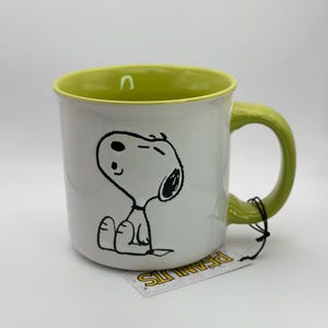 Peanuts Snoopy and Woodstock mug | Simple Snoopy graphic mug with a Woodstock graphic on the inside | 4 options