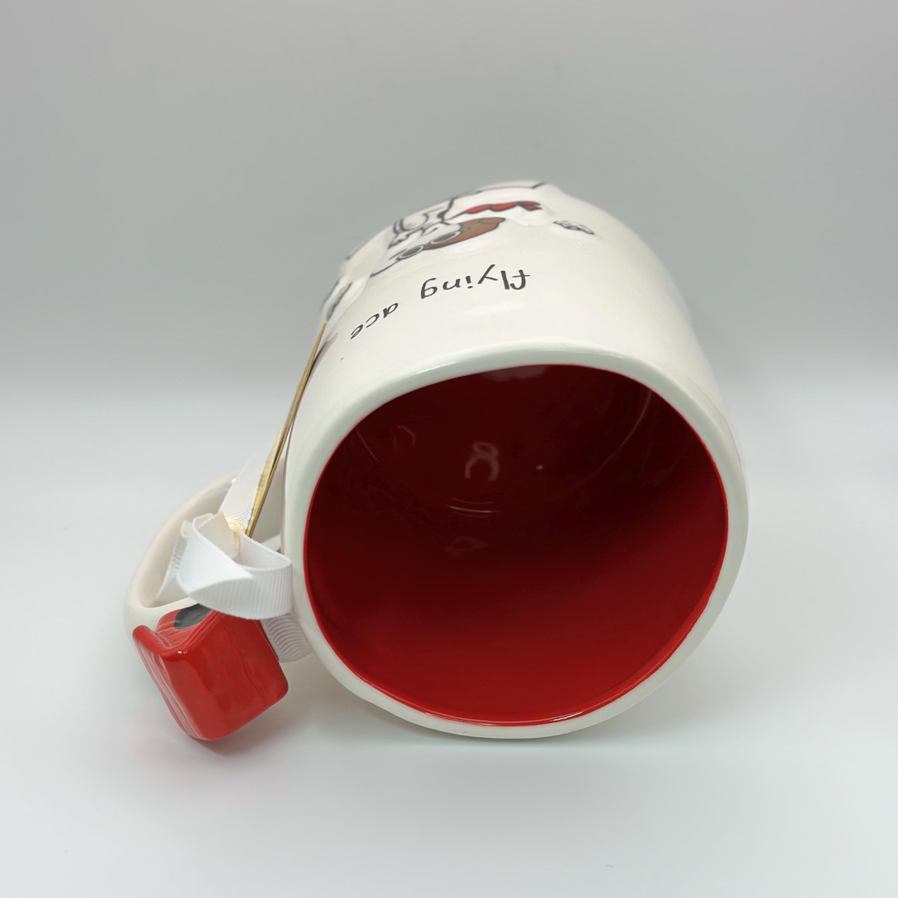 Snoopy Flying Ace Mug by Rae Dunn | Snoopy in His Aviator Attire