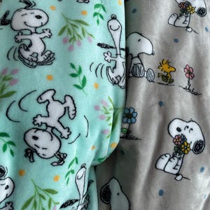 Spring Snoopy Plush Throw Blanket | Floral Peanuts Design | 2 options