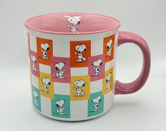 Peanuts 21oz coffee Mug | Colorful Dancing Snoopy Graphics