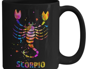 Scorpio Mug, Scorpio Coffee Mug, Scorpio Gift, Scorpio Horoscope, Scorpio Zodiac Sign, Scorpio Astrology, Scorpio Birthday Gift