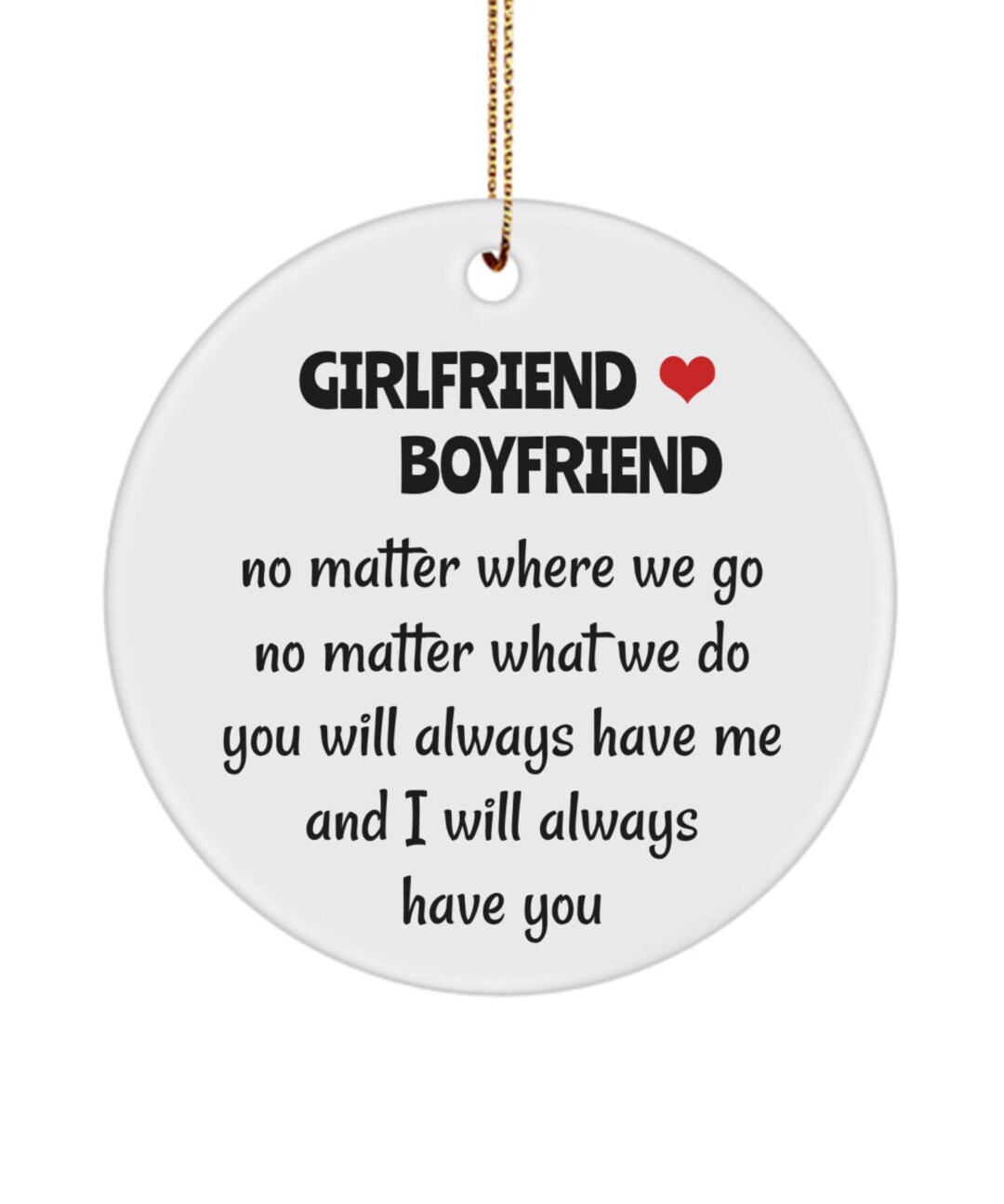 Boyfriend Gift From Girlfriend Ornament Boyfriend Christmas Gift