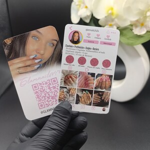Cartes de visite Instagram , coiffeuse, prothésiste ongulaire, nails , manucure
