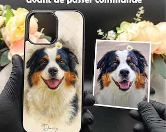 Coque annimaux de compagnie, Coque personnalisée pour animal de compagnie, dessin animaux de compagnie