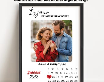 Tableau couple personnalisé, affiche couple, cadeau couple, cadeau saint valentin