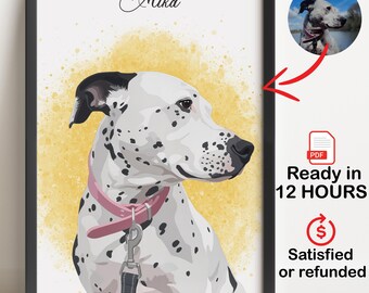 Portraits d'animaux personnalisés, portraits numériques de chiens, peintures personnalisées, cadeaux pour animaux, portraits de chats, PDF