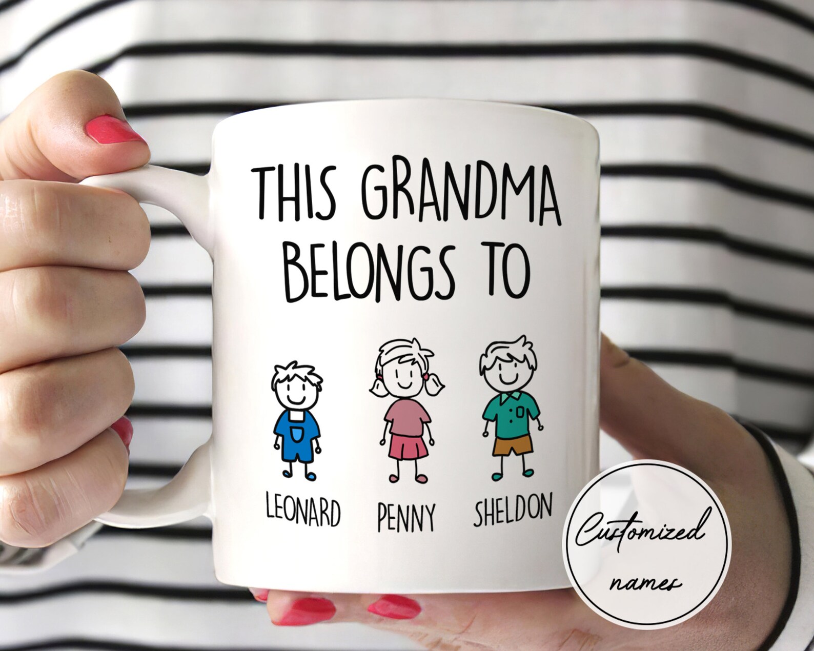 Personalized This Grandma Belongs To Coffee Mug Mothers Day Etsy