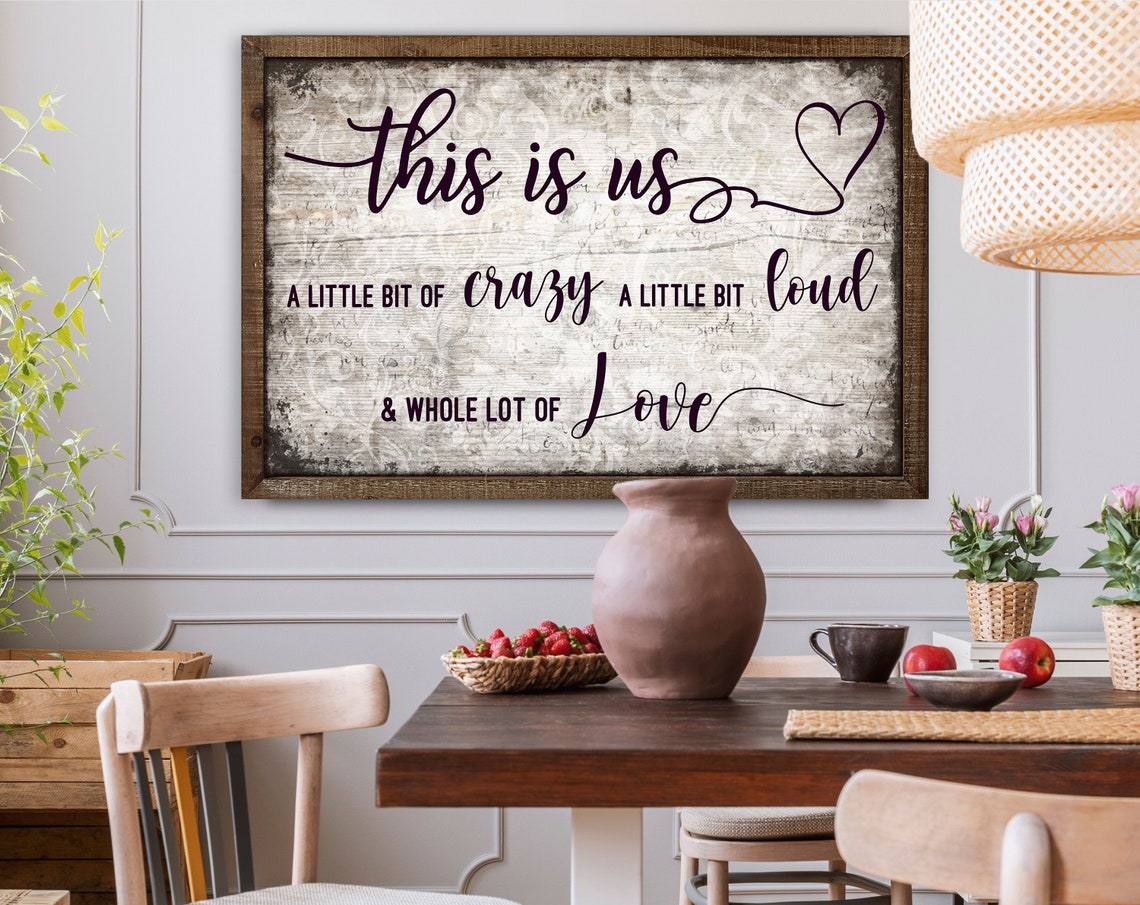 This Is Us A Little Bit Of Crazy Loud Love Poster Etsy