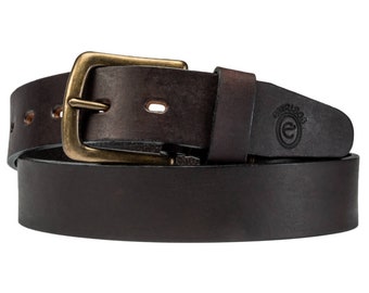 Brown Leather Belt | Women's Brown Leather Belt | Men's Brown Leather Belt | Solid Brass Buckles Gold | Silver Belt Buckle