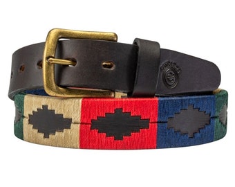 Cintura polo in pelle marrone fatta a mano / Cintura Gaucho argentina
