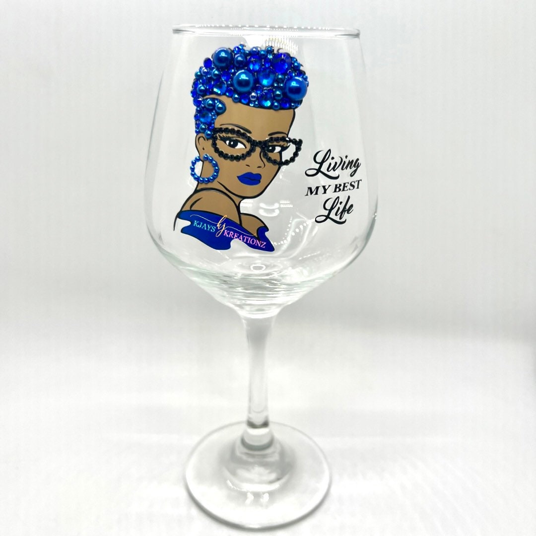 This is SO COOL! I want it :P  Sorority wine glass, Unique items products, Louis  vuitton