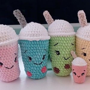 Bubble Tea Plushie Crochet Pattern