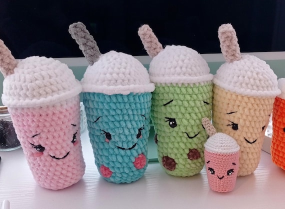 Patron de crochet de peluche de thé à bulles