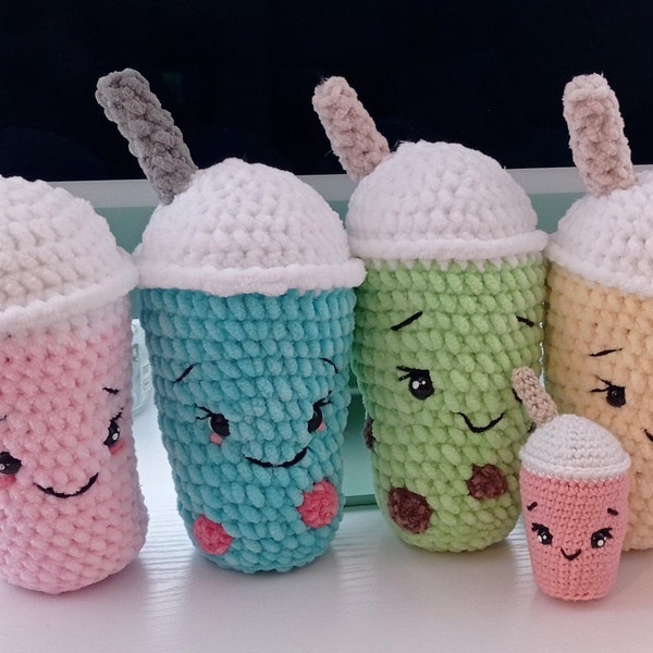 Bubble Tea Plushie Crochet Pattern