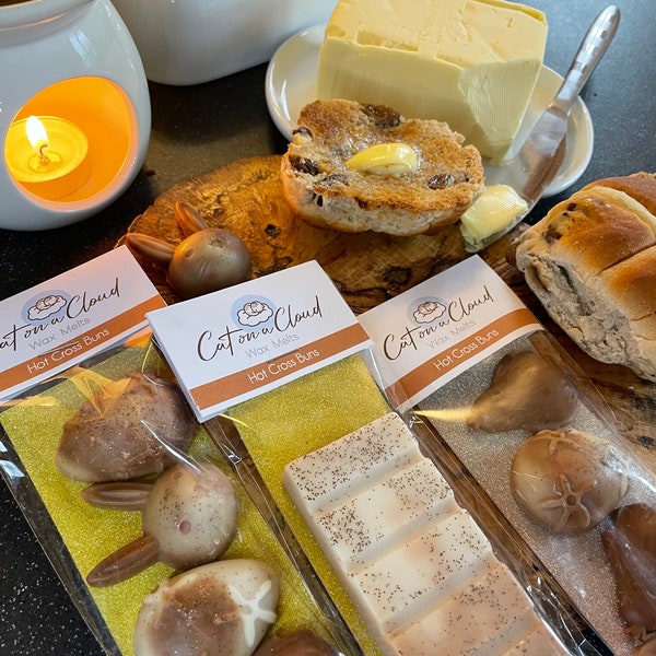 Hot cross buns scented wax melts