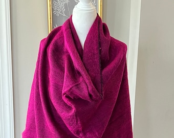 Handmade Yak Wool Shawl, Wrap, Handmade in Nepal, Oversized Warm Throw, Gift for Women