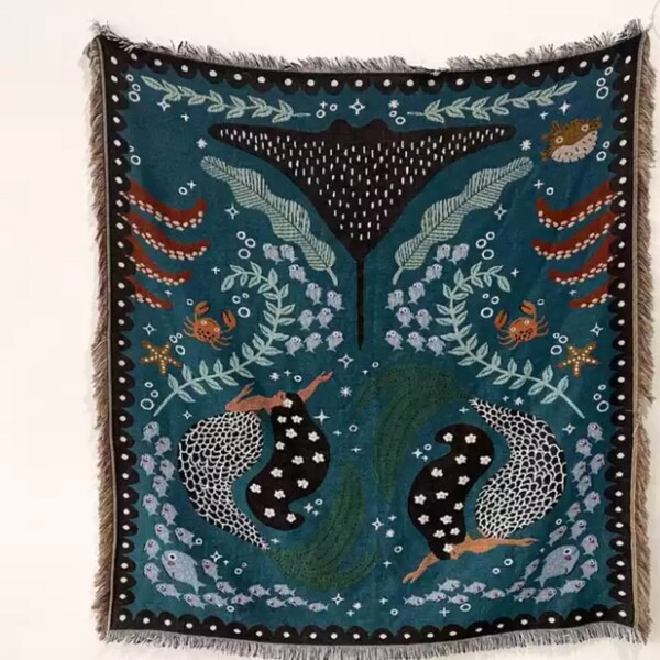 Mermaid Tapestry Etsy