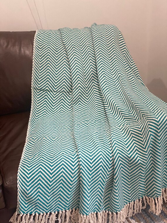 Green Throw Blanket Throw BlanketSofa ThrowCouch Blanket Etsy
