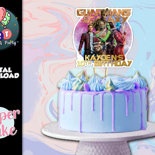 Guardians of the Galaxy Vol. 3 Topper Cake Printable - Toppers - Guardians of the Galaxy Marvel Birthday Party