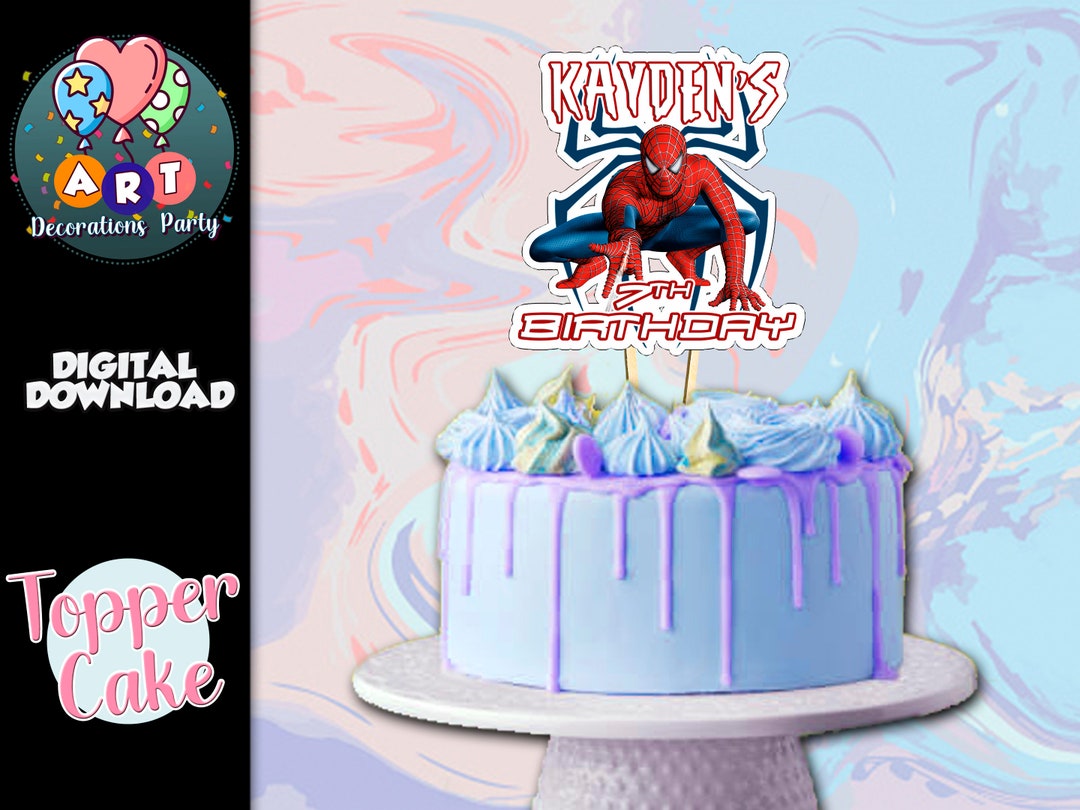Spiderman Topper Cake Printable - Toppers - Spiderman Birthday Party - Etsy