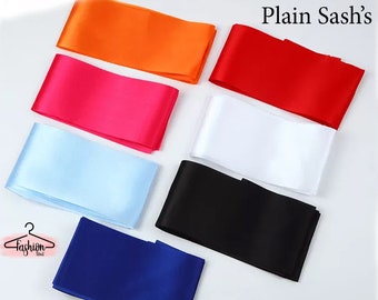 Plain sash Blank Sash Ribbon Sashes Decorate Sash Satin Sash