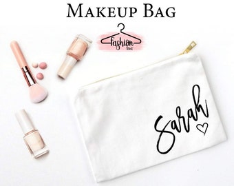 Personalized Makeup Bag Bridesmaid Makeup Bag Customized Grab Bag Bridesmaid Pouch Cosmetic Pouch Zipper Pouch Bridesmaid Gift Pouch