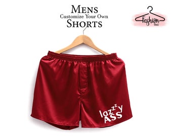 Mens Silk Satin Pajamas Pants Short Customized Satin Shorts Personalized Satin Boxer Custom Boxer Pants Sleep Bottoms Men