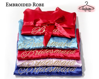 Personalized Embroidery Robes Customized Robes Custom Robes Custom Bridal Robe Kimono Robes Bridesmaid Gift Hen Party Robe Birthday Robes