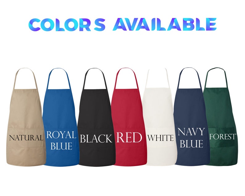 Personalized Aprons Custom Apron Customized Aprons Fulllength Etsy