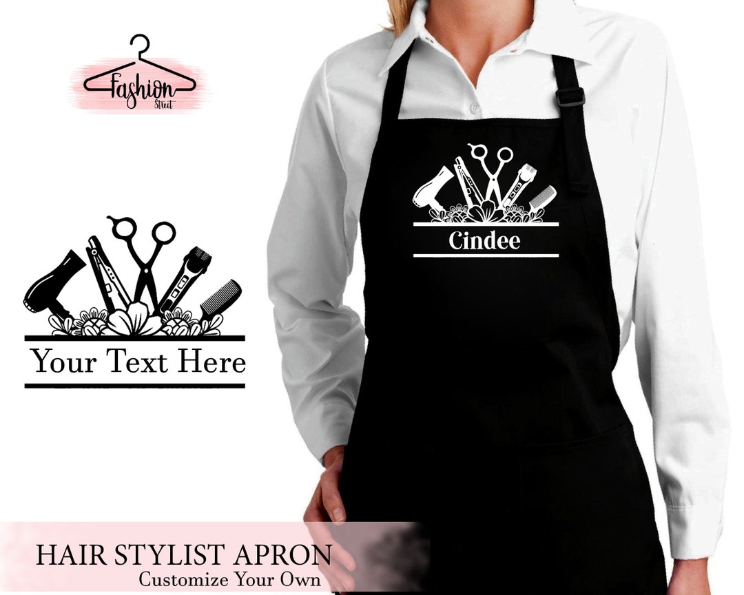 Hair Stylist Apron, Personalized Hairdresser Apron, Custom Hair Salon