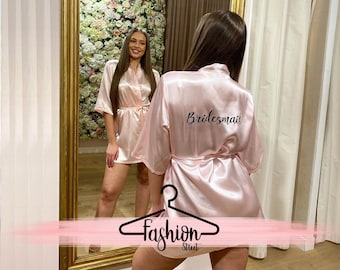 Personalized Robes Bridal Robes Customize Robe Custom Robe Customized Satin Robe Kimono Robe Night Wear Bride Robe Gift For Her Wedding Gift
