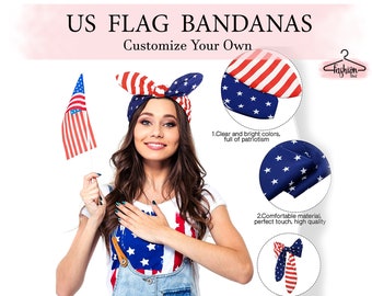 American Flag Print Bandana / Patriotic Bandana / America Bandana / USA Bandana / Patriot Bandana / United States Bandana