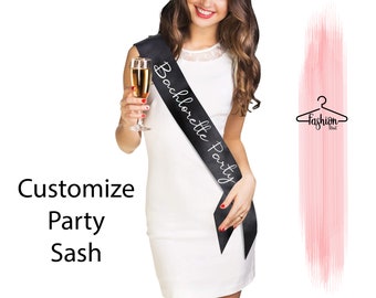 Custom Party Sash Personalized Sash Customized Sash Your Text Sash Bridal Sash Satin Silk Sash Bridal Sash Gift For Her Wedding Gift