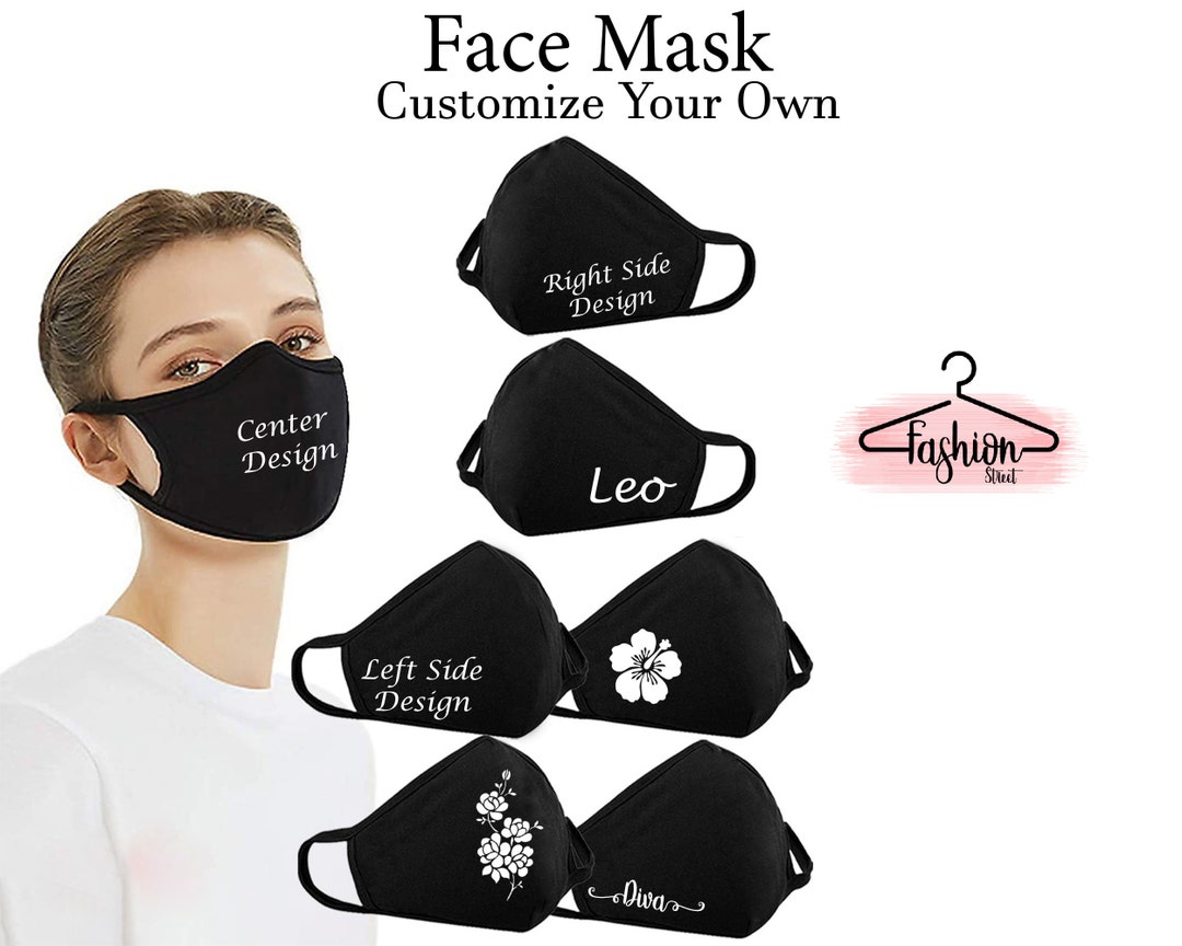 Personalized Face Mask Custom Logo Mask Custom Mask Your Etsy